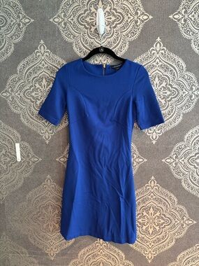 French Connection Royal Blue Short Sleeve Mini Dress